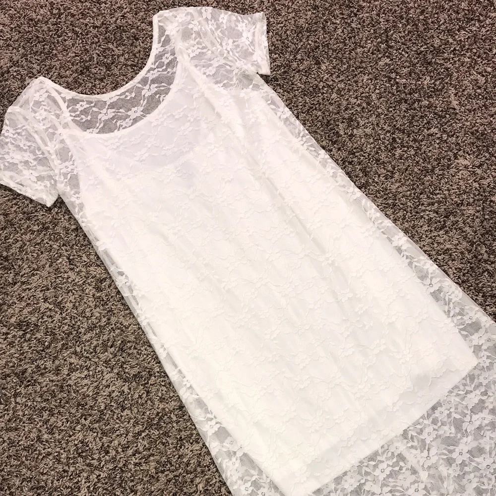 🐠WILD FABLE White Lace Overlay Summer Maxi Dress | NWOT! - Picture 3 of 5